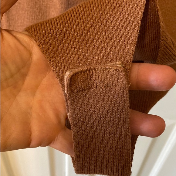 Dynamite Asymmetrical Wrap Bodysuit in Brown - Picture 3 of 11